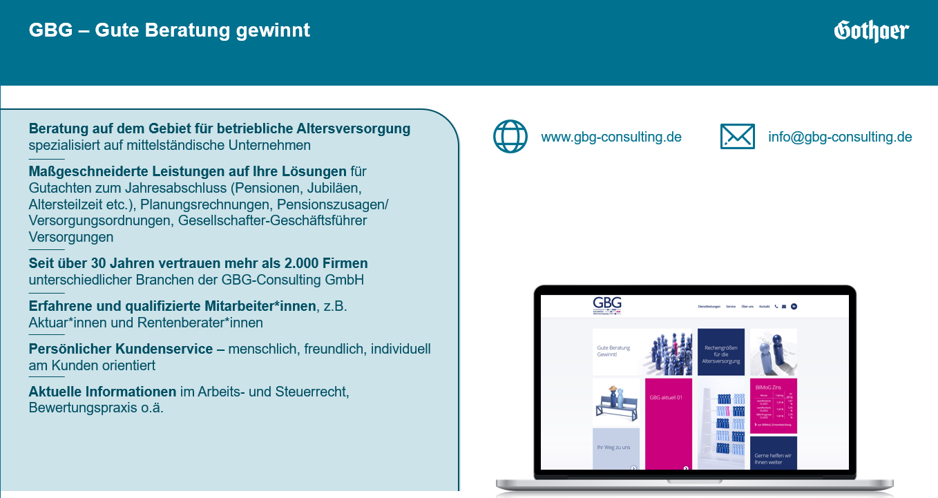Darstellung GBG Consulting Service
