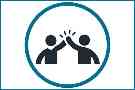 Soziales Engagement: Gothaer Icon 2 Menschen arbeiten zusammen